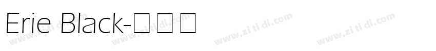 Erie Black字体转换